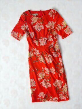 Hobbs London Stellie floral print silk sheath dress - like new!